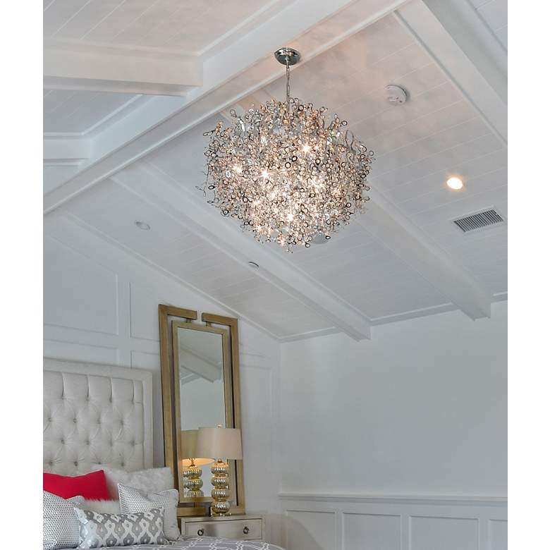 Image 6 Maxim Comet 25" Wide Chrome and Crystal Chandelier more views