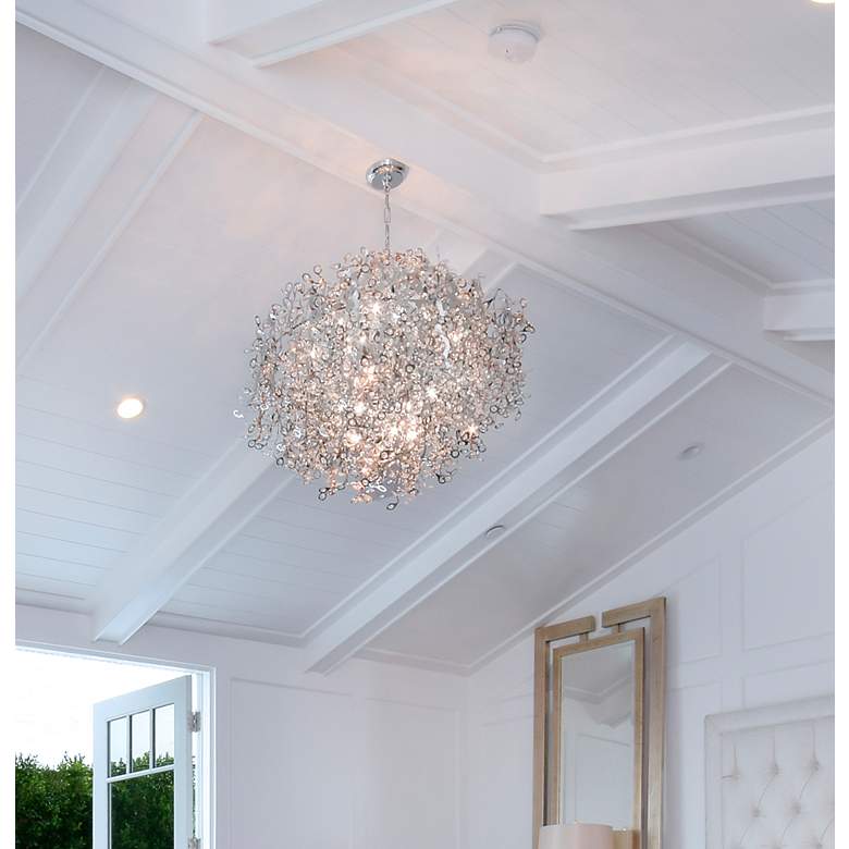 Image 7 Maxim Comet 25" Wide Chrome and Crystal Chandelier more views