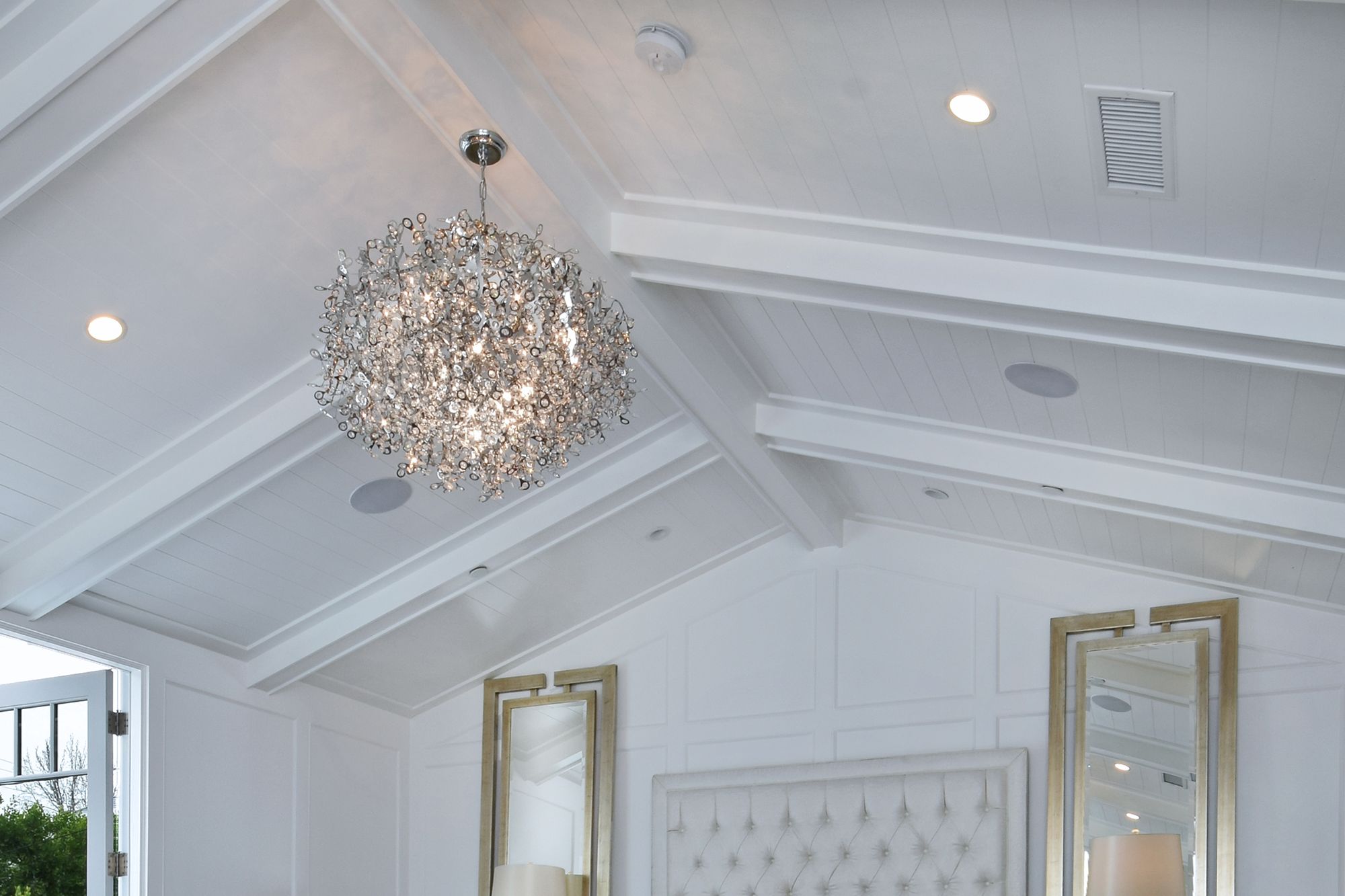 Maxim Comet 25" Wide Chrome and Crystal Chandelier in scene