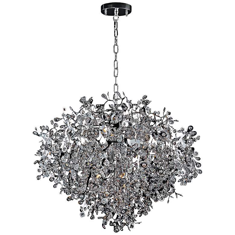 Image 3 Maxim Comet 35" Wide Chrome and Crystal Chandelier