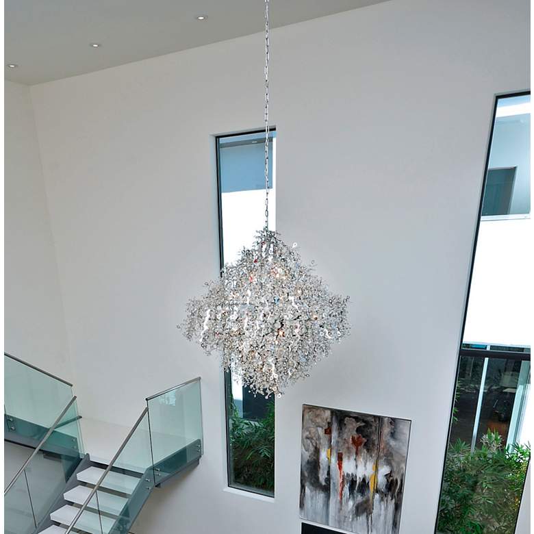Image 5 Maxim Comet 35" Wide Chrome and Crystal Chandelier more views