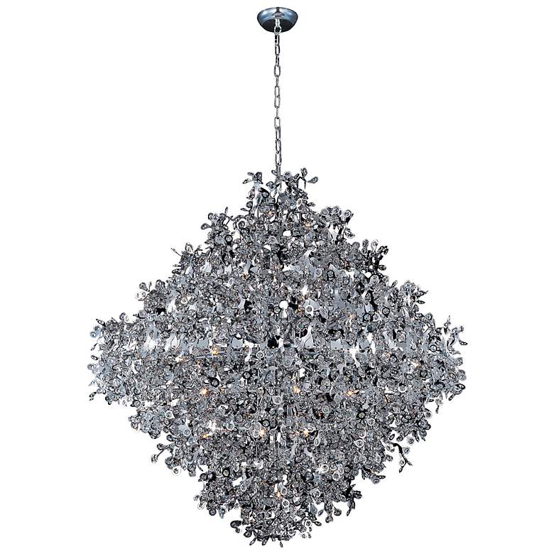 Image 2 Maxim Comet 50" Wide Chrome and Crystal Chandelier