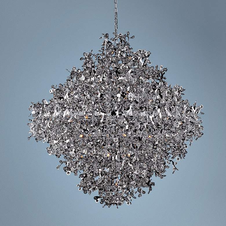 Image 1 Maxim Comet 50" Wide Chrome and Crystal Chandelier