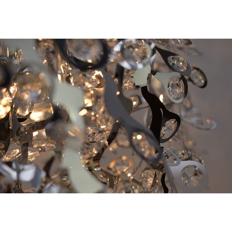 Image 3 Maxim Comet 50" Wide Chrome and Crystal Chandelier more views