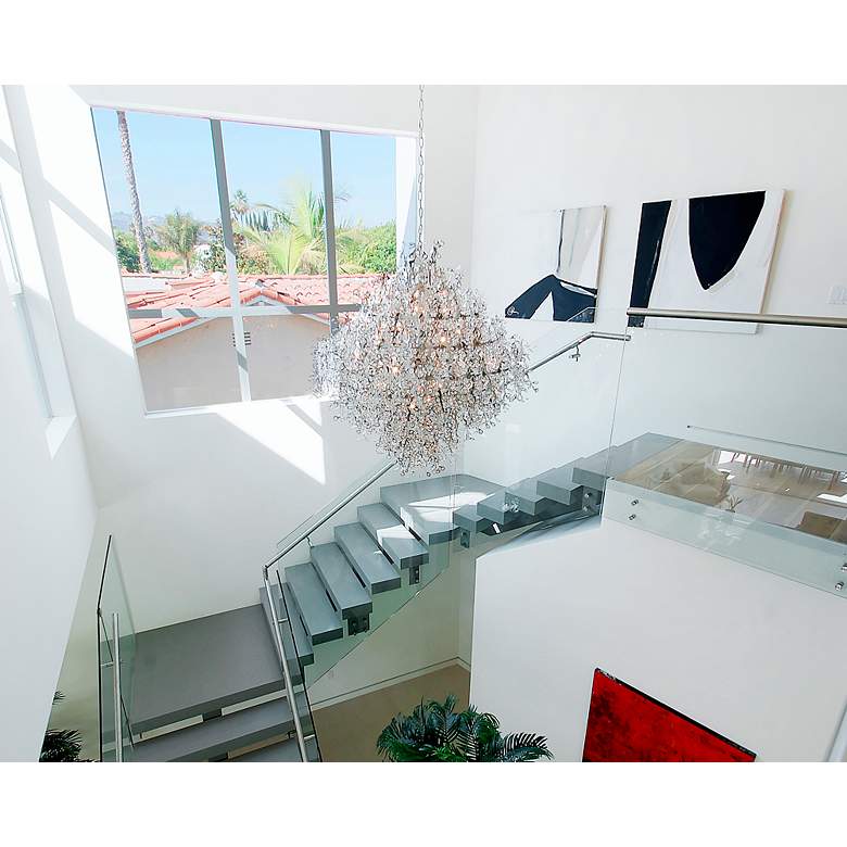 Image 4 Maxim Comet 50" Wide Chrome and Crystal Chandelier more views