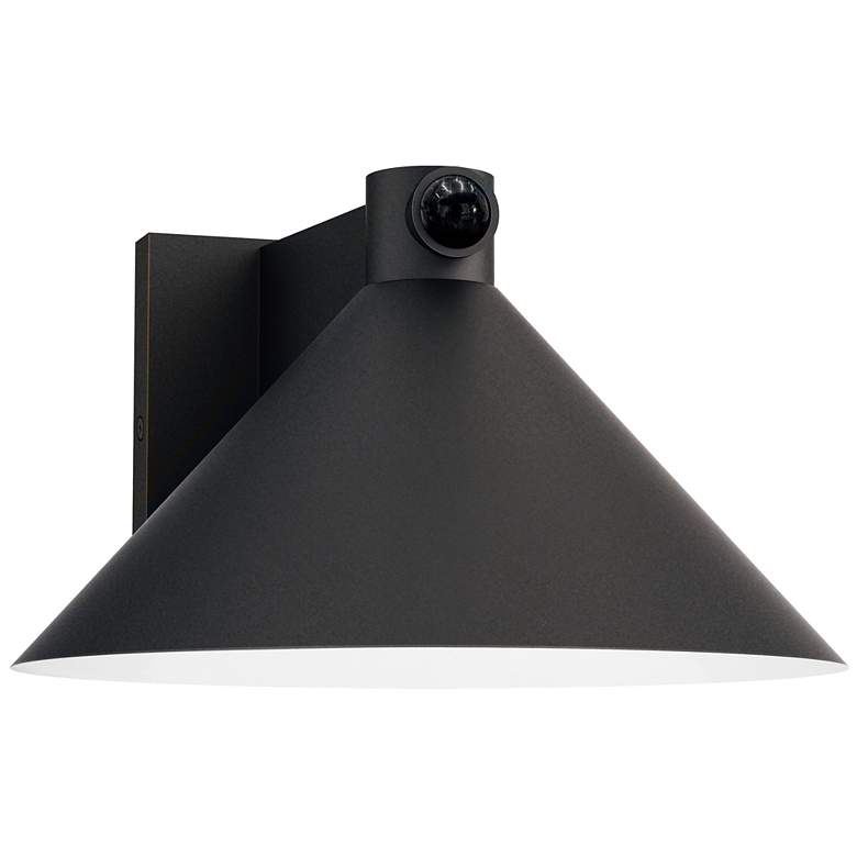Image 1 Maxim Conoid 6" High Black LED Outdoor Wall Light