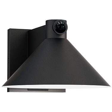 Maxim Conoid 8" Black Medium LED Outdoor Wall Sconce W/ Motion Senor