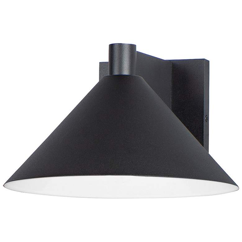 Image 1 Maxim Conoid LED 6" High Black Outdoor Wall Light