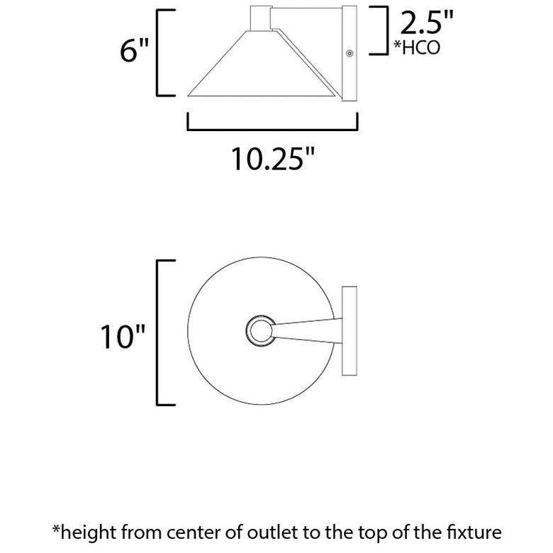 Image 2 Maxim Conoid LED 6" High Black Outdoor Wall Light more views