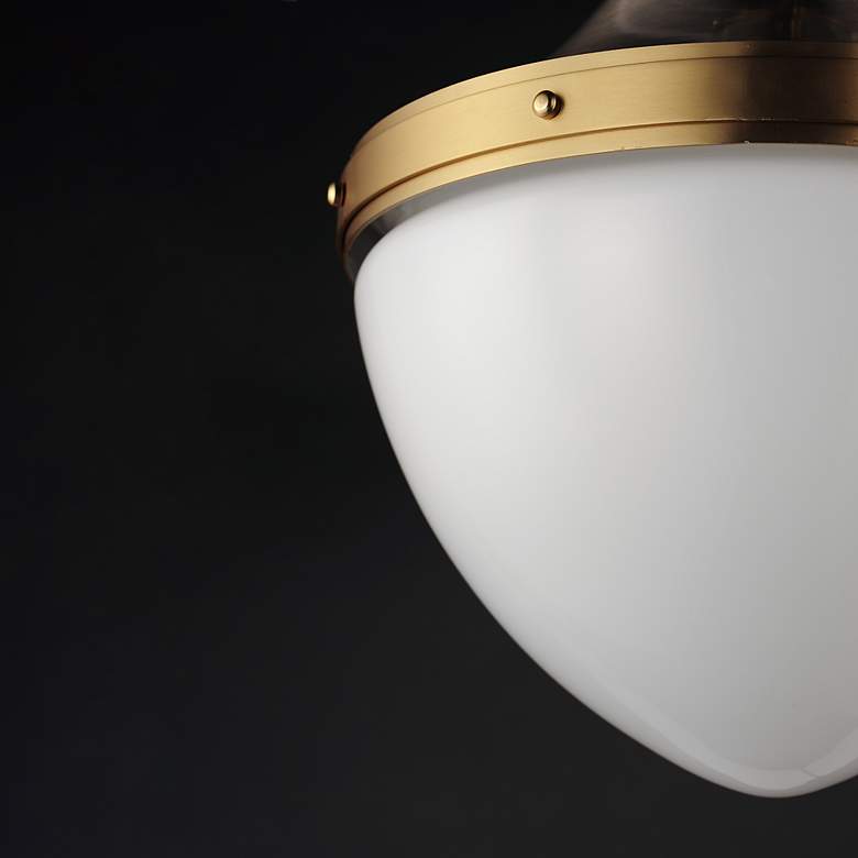 Image 4 Maxim Conrad 15" Silver and Gold White Glass Pendant Chandelier more views