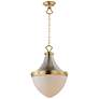 2_Maxim Conrad 15"W Satin Nickel and Satin Brass Pendant Light