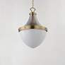 3_Maxim Conrad 15"W Satin Nickel and Satin Brass Pendant Light more views