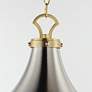 6_Maxim Conrad 15"W Satin Nickel and Satin Brass Pendant Light more views