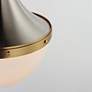 7_Maxim Conrad 15"W Satin Nickel and Satin Brass Pendant Light more views