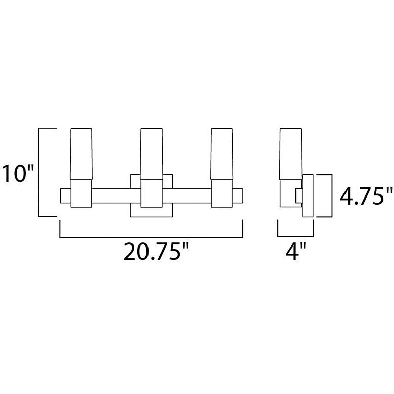 Image 4 Maxim Contessa 3-Light Modern Bath Vanity Light more views