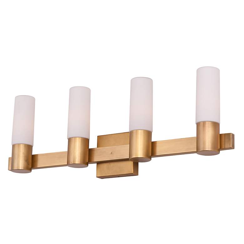 Image 2 Maxim Contessa Natural Aged Brass 4-Light Vanity Bath Light more views