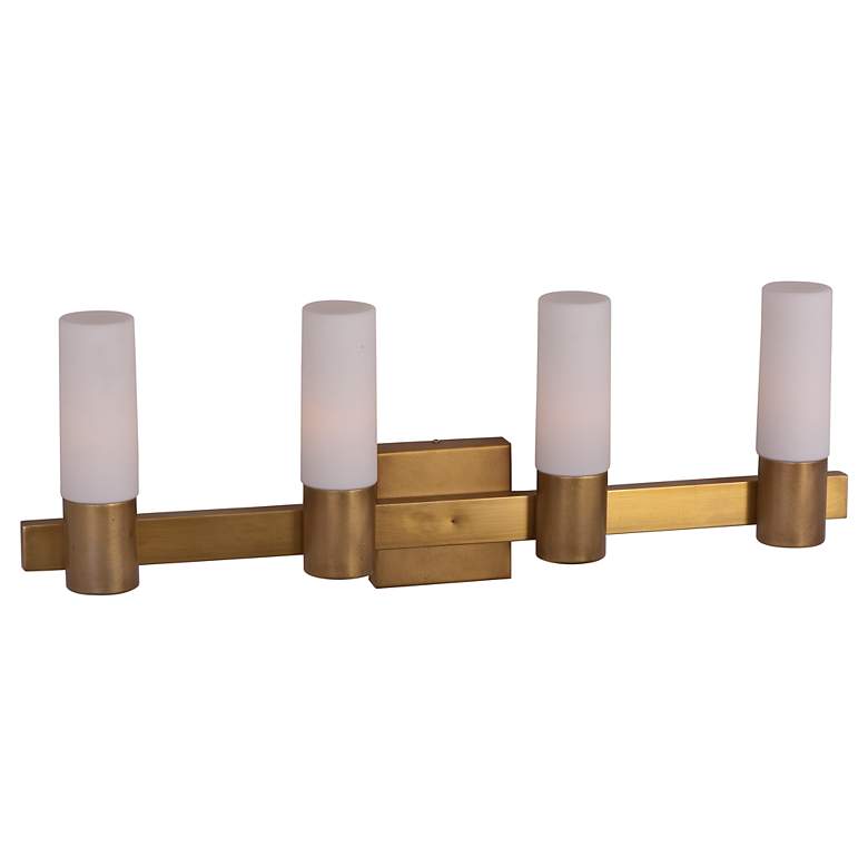 Image 4 Maxim Contessa Natural Aged Brass 4-Light Vanity Bath Light more views
