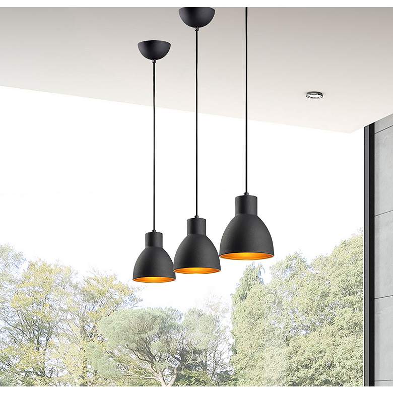 Image 5 Maxim Cora 13 3/4" Wide Modern Black Dome Pendant Light more views