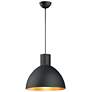 Maxim Cora 19 3/4" Wide Black and Gold Pendant Light