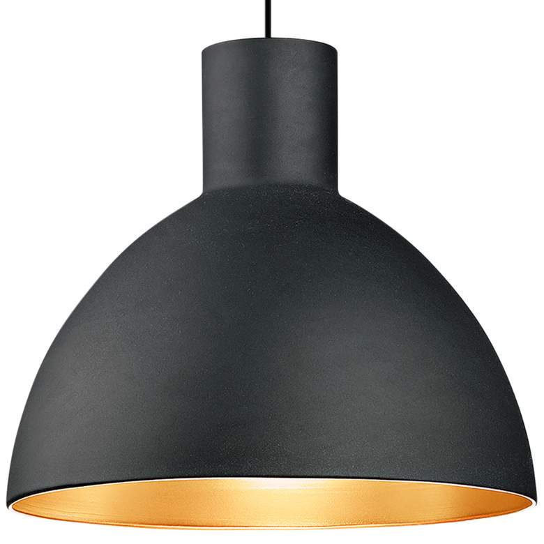 Image 3 Maxim Cora 19 3/4 inch Wide Black and Gold Pendant Light more views