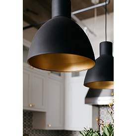 Image5 of Maxim Cora 19 3/4" Wide Black and Gold Pendant Light more views