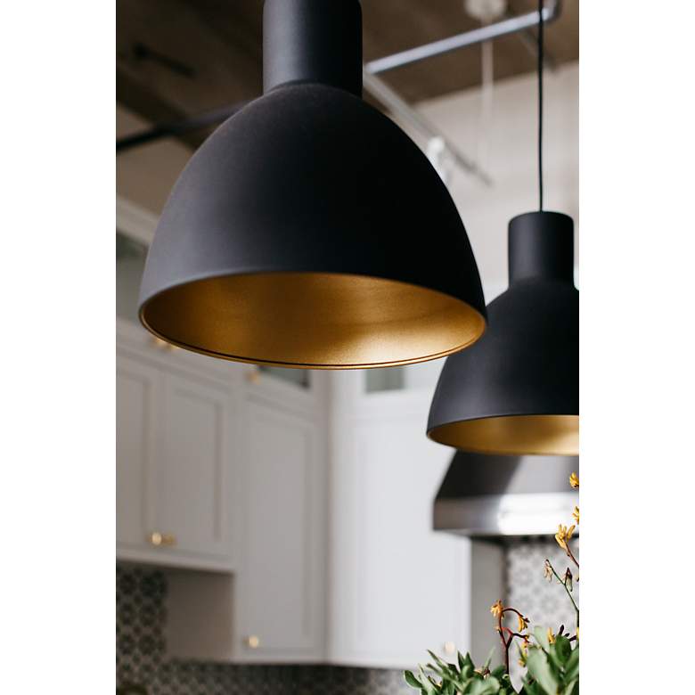 Image 5 Maxim Cora 19 3/4" Wide Black and Gold Pendant Light more views