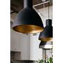 5_Maxim Cora 19 3/4" Wide Black and Gold Pendant Light more views