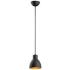 Maxim Cora 7" Wide Black and Gold Modern Dome Mini Pendant