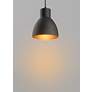 Thumbnail3 of Maxim Cora 7" Wide Black and Gold Modern Dome Mini Pendant more views