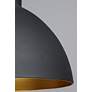 Thumbnail4 of Maxim Cora 7" Wide Black and Gold Modern Dome Mini Pendant more views