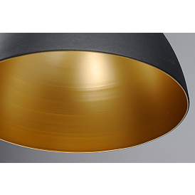 Image5 of Maxim Cora 7" Wide Black and Gold Modern Dome Mini Pendant more views