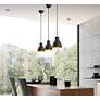 6_Maxim Cora 7" Wide Black and Gold Modern Dome Mini Pendant more views