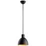 Thumbnail2 of Maxim Cora 8 3/4" Wide Black Gold Dome-Shaped Mini Pendant