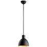 Maxim Cora 8 3/4" Wide Black Gold Dome-Shaped Mini Pendant