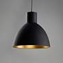 1_Maxim Cora 8 3/4" Wide Black Gold Dome-Shaped Mini Pendant