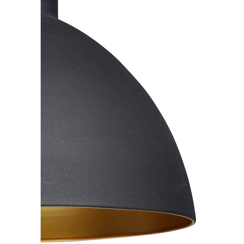 Image 3 Maxim Cora 8 3/4" Wide Black Gold Dome-Shaped Mini Pendant more views