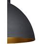 Maxim Cora 8 3/4" Wide Black Gold Dome-Shaped Mini Pendant