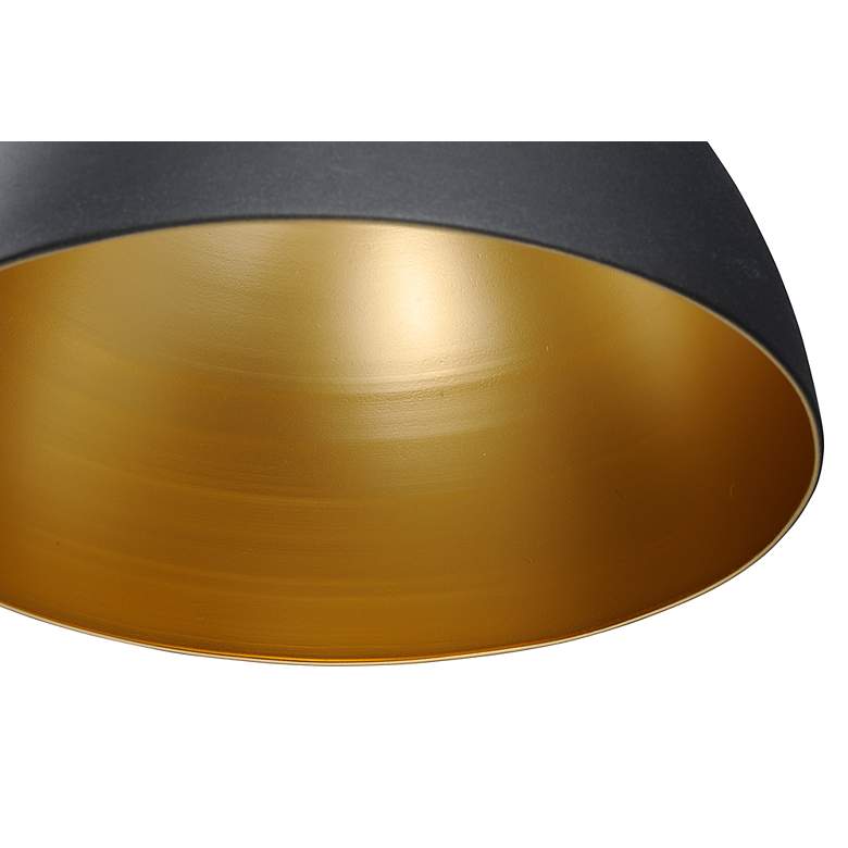 Image 4 Maxim Cora 8 3/4" Wide Black Gold Dome-Shaped Mini Pendant more views
