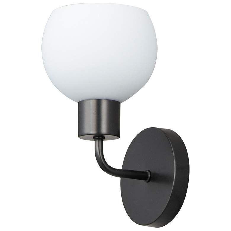 Image 2 Maxim Coraline 10 1/2" High Black Wall Sconce