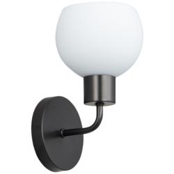Maxim Coraline 10 1/2&quot; High Black Wall Sconce