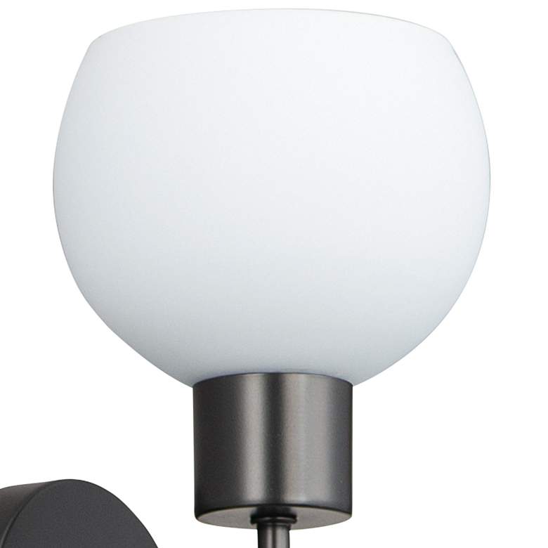 Image 3 Maxim Coraline 10 1/2" High Black Wall Sconce more views