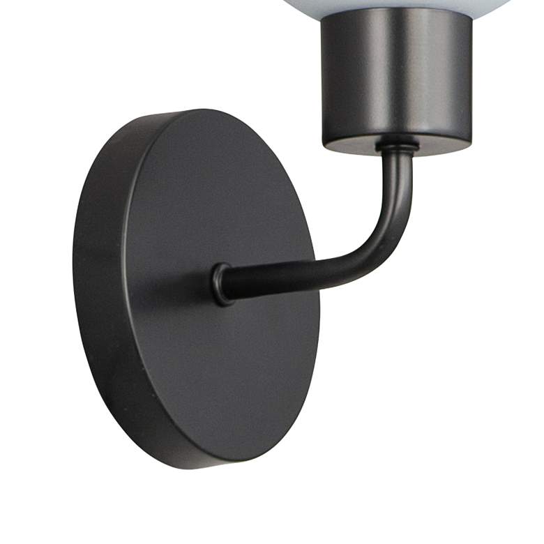 Image 4 Maxim Coraline 10 1/2" High Black Wall Sconce more views