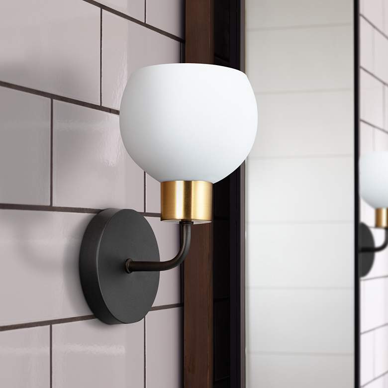 Image 1 Maxim Coraline 10 1/2" High Bronze Rupert Wall Sconce