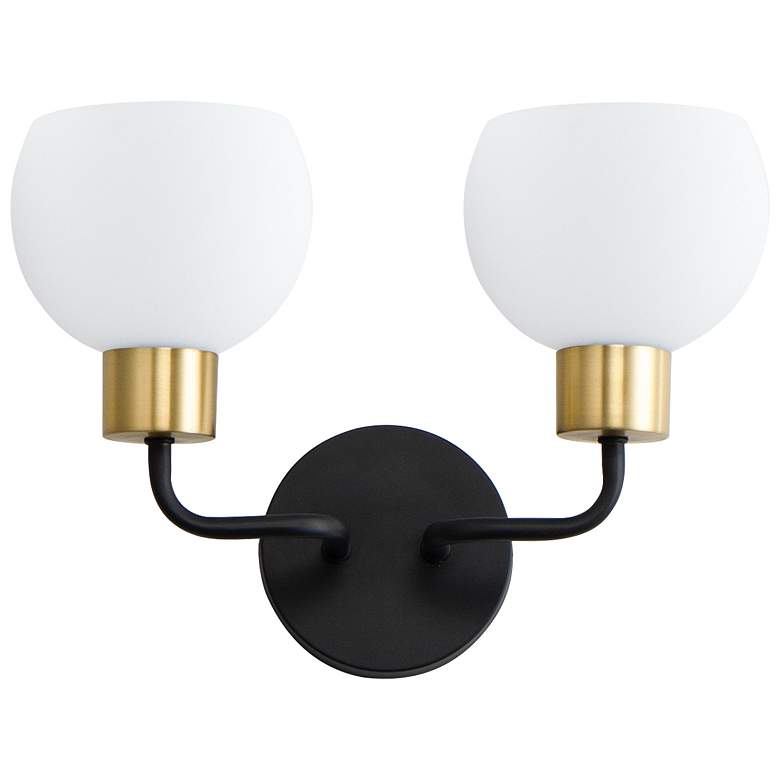 Image 2 Maxim Coraline 10 1/2 inchH Bronze Rupert 2-Light Wall Sconce