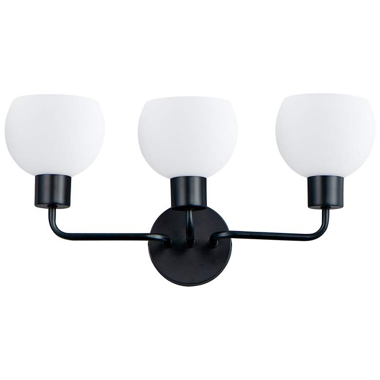 Image 2 Maxim Coraline 21 3/4" Wide Black 3-Light Bath Light