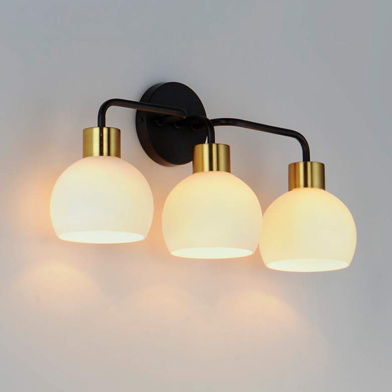 Image 1 Maxim Coraline 21 3/4" Wide Bronze Rupert 3-Light Bath Light