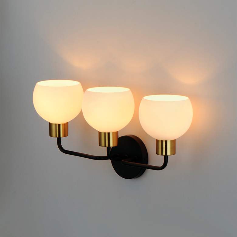 Image 3 Maxim Coraline 21 3/4" Wide Bronze Rupert 3-Light Bath Light more views