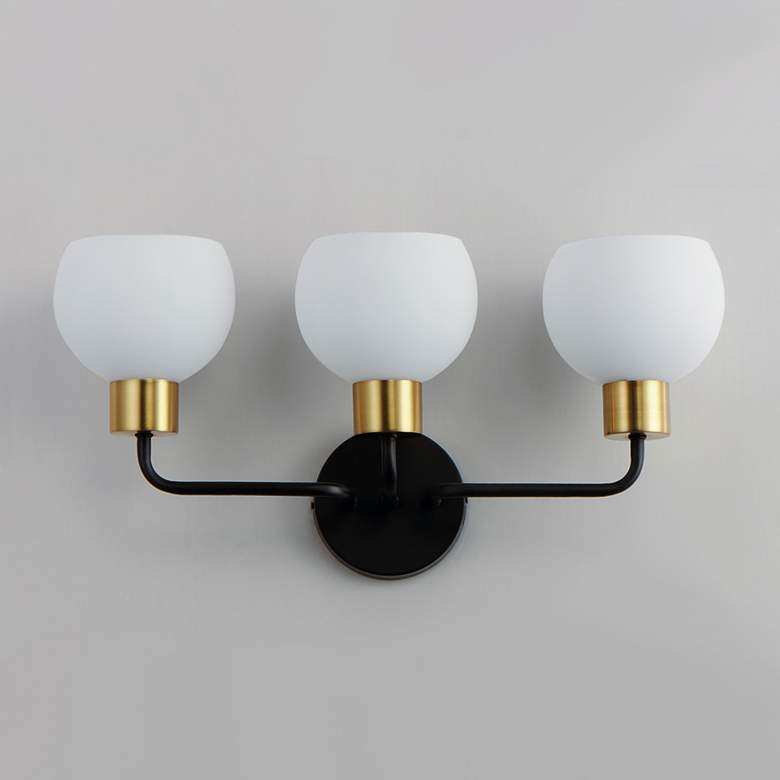 Image 4 Maxim Coraline 21 3/4" Wide Bronze Rupert 3-Light Bath Light more views