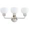 Maxim Coraline 21 3/4" Wide Satin Nickel 3-Light Bath Light