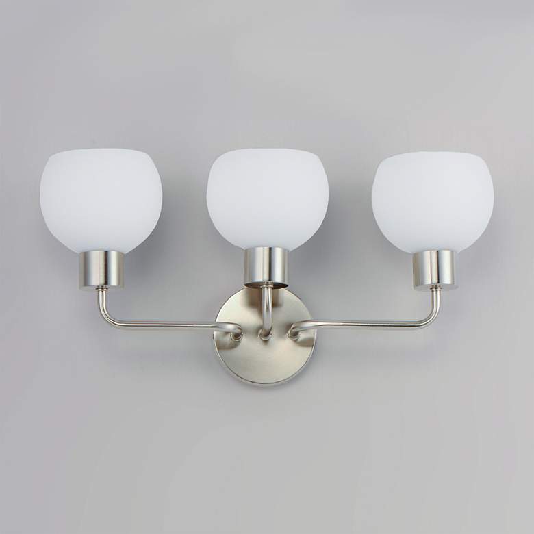 Image 3 Maxim Coraline 21 3/4" Wide Satin Nickel 3-Light Bath Light more views